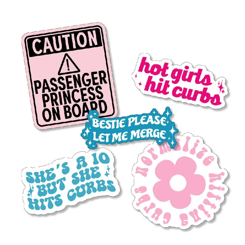 3 inch Driving Sticker 5 Pack