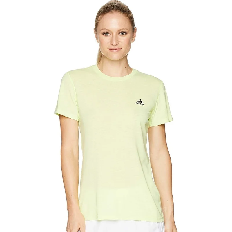 Adidas Women's Training Ultimate Short Sleeve Tee Semi Frozen Yellow Size Small