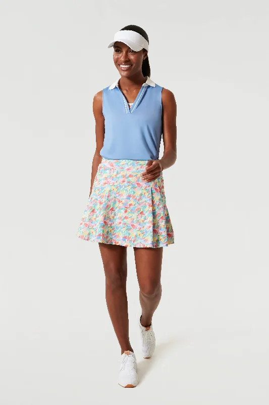 Boogie Down Blue Sleeveless Caroline Polo