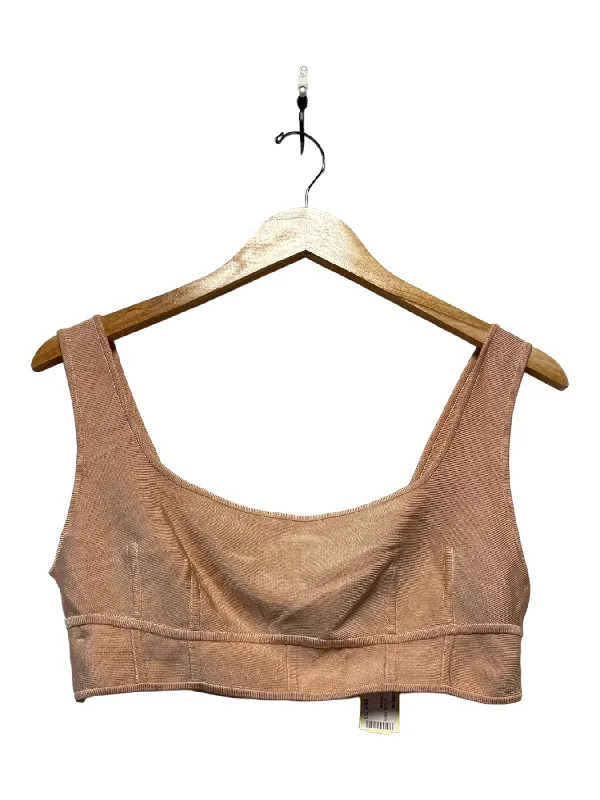 Herve Leger Size L nude Sleeveless Cropped Top