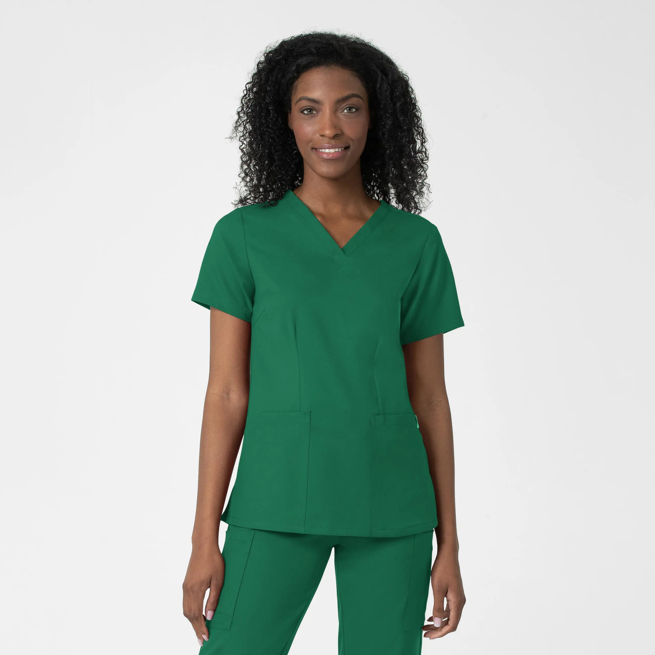 Wink Women's Fitted 3-Pocket V-Neck Scrub Top - Hunter