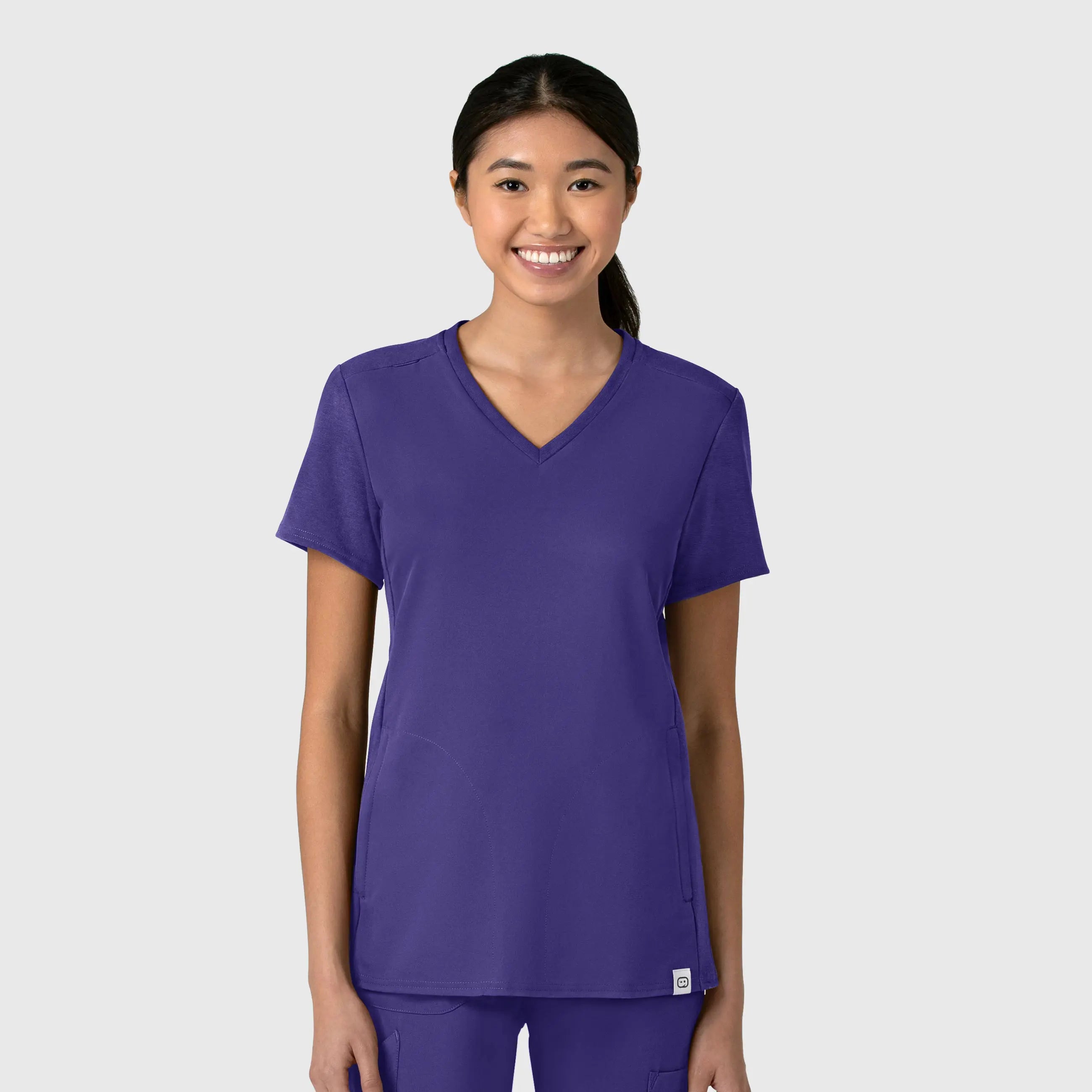 Wink Women's Thrive Flex-n-Reach V-Neck Scrub Top - Grape