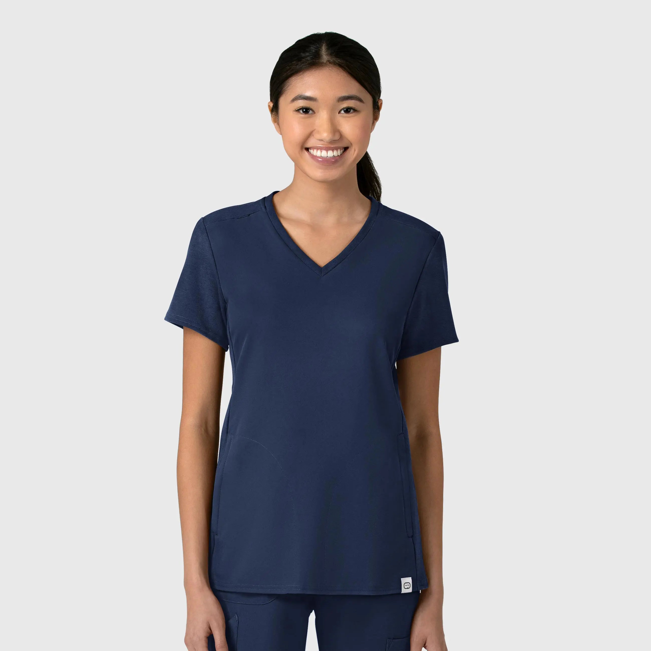 Wink Women's Thrive Flex-n-Reach V-Neck Scrub Top - Navy