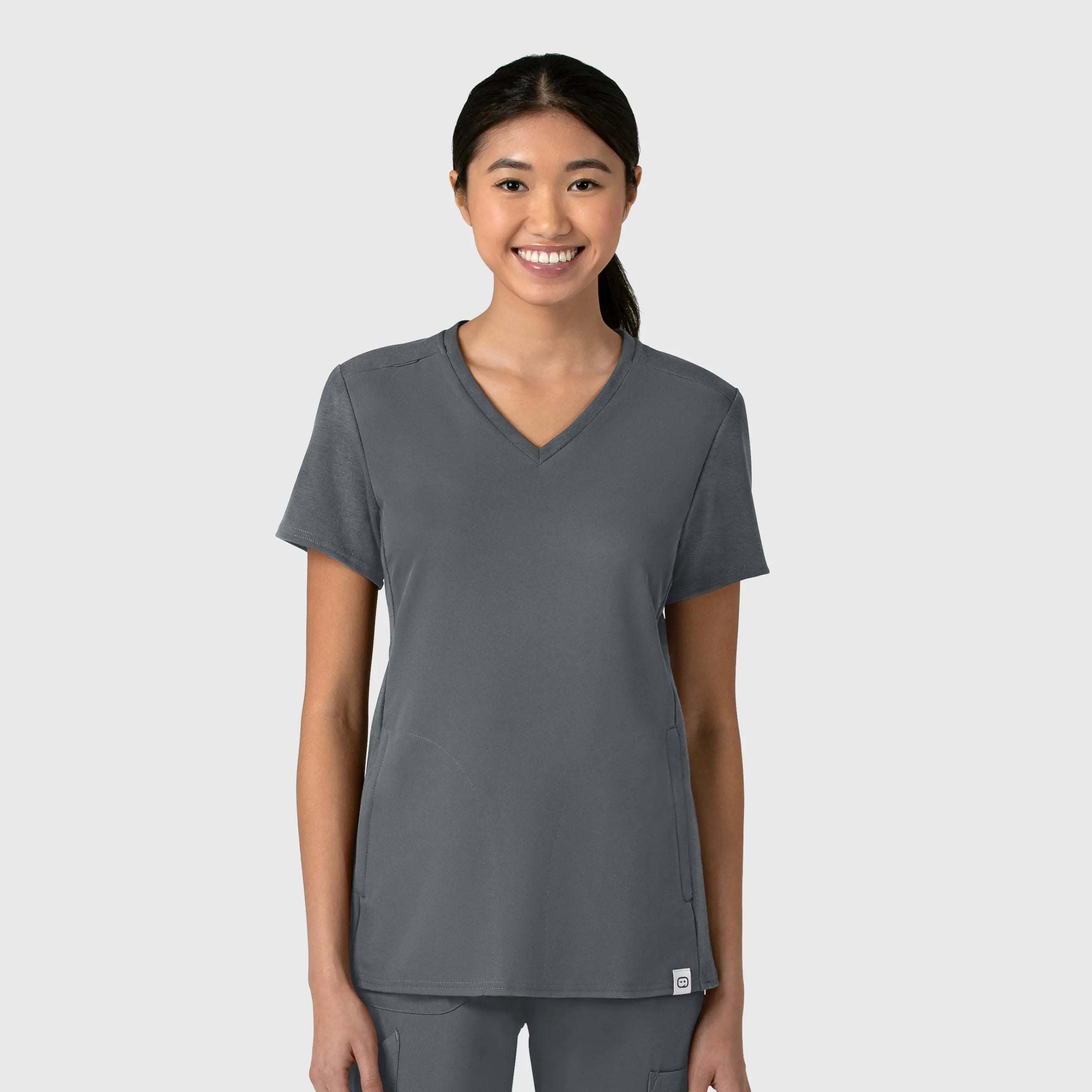 Wink Women's Thrive Flex-n-Reach V-Neck Scrub Top - Pewter